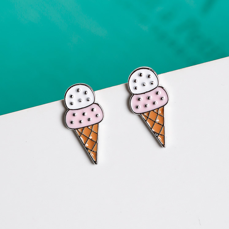 Cute Cartoon Earrings Avocado Ice Cream 925 Silver Pin – EZ Mart